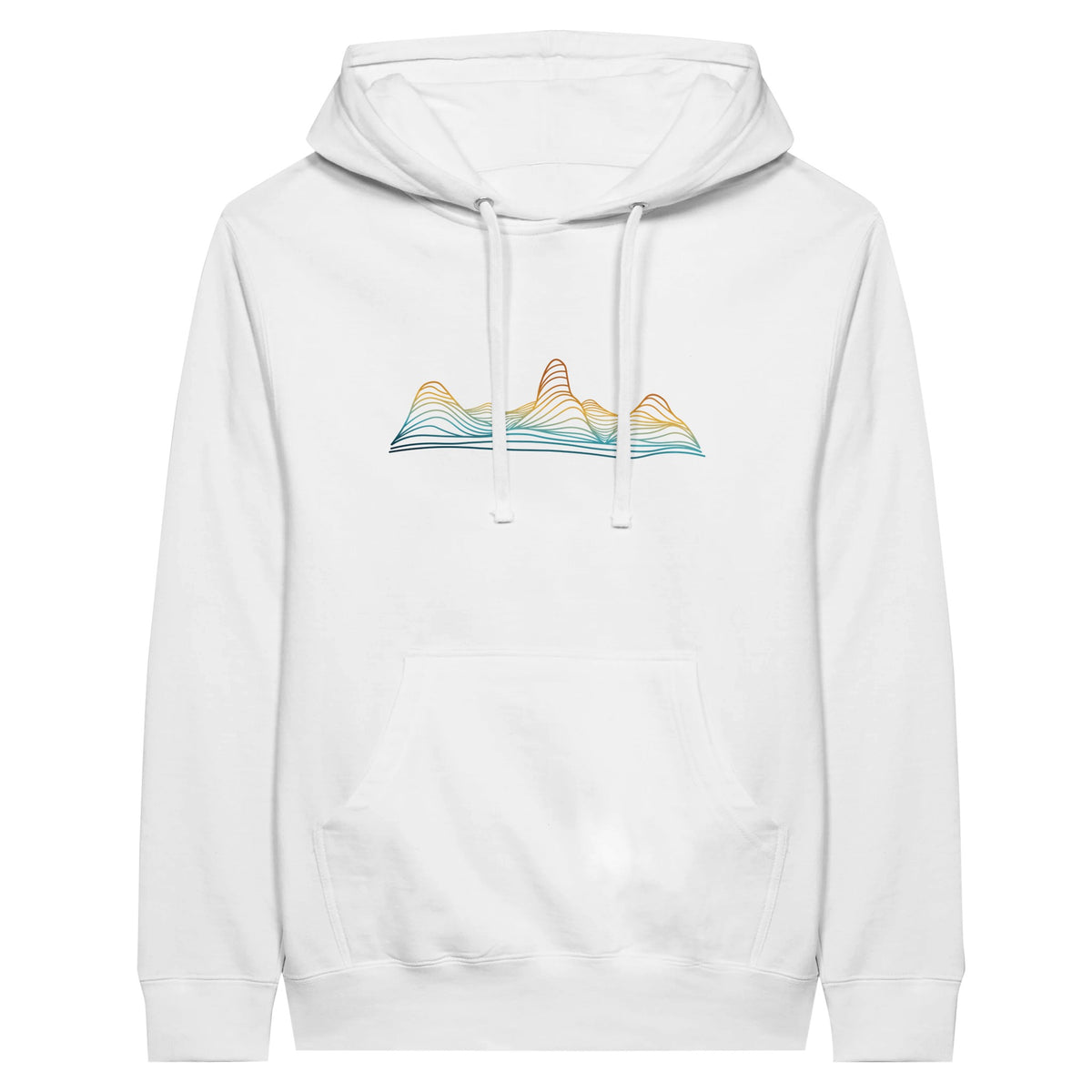 Contour Ridge White topographic hoodie by Wandrhood, colour option
