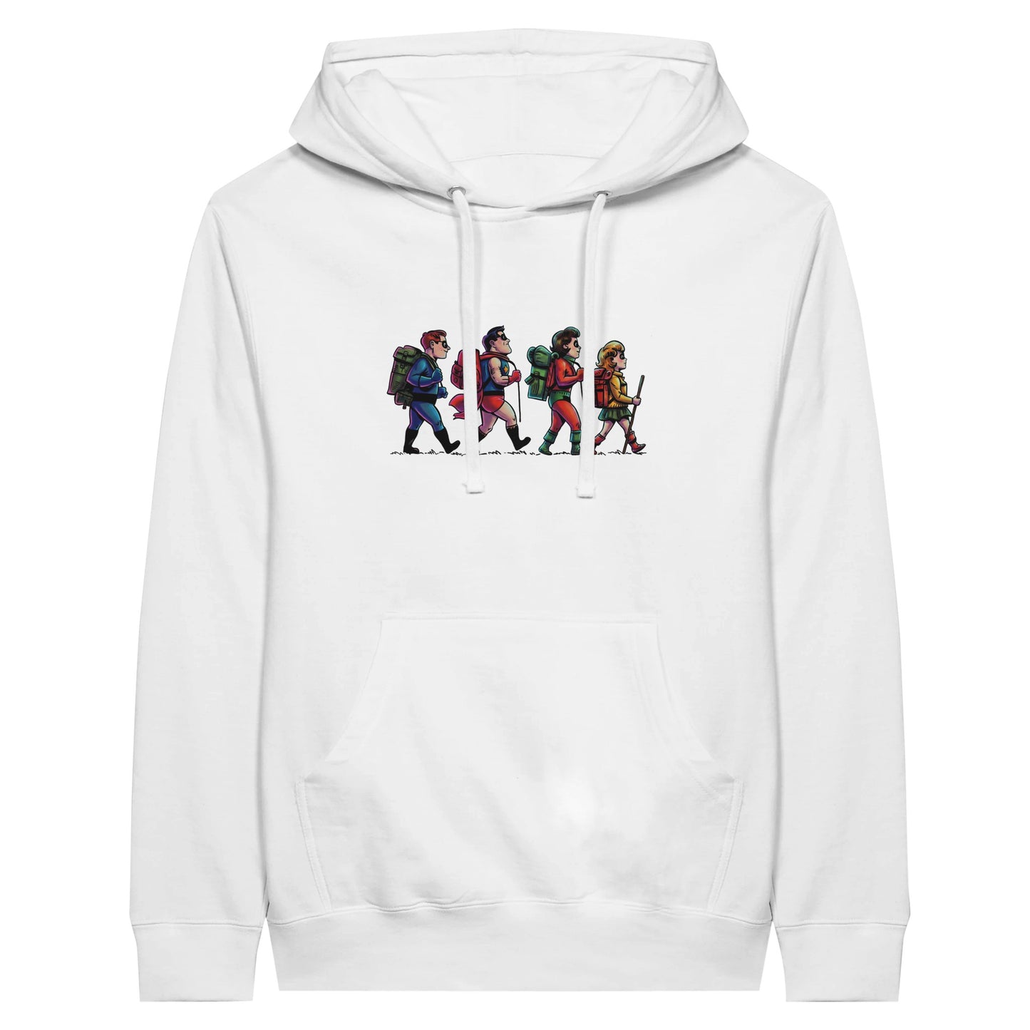Superheroes hoodie by Wandrhood, alternate colour option
