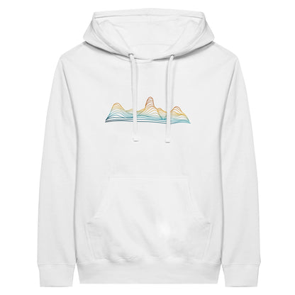 Contour Ridge White topographic hoodie by Wandrhood, colour option
