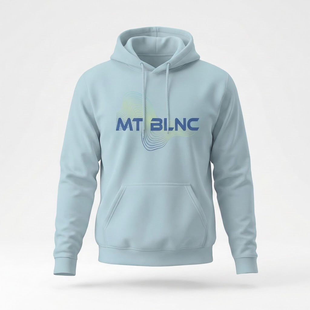 MT BLNC personalised Mont Blanc hoodie by Wandrhood with topographic alpine design